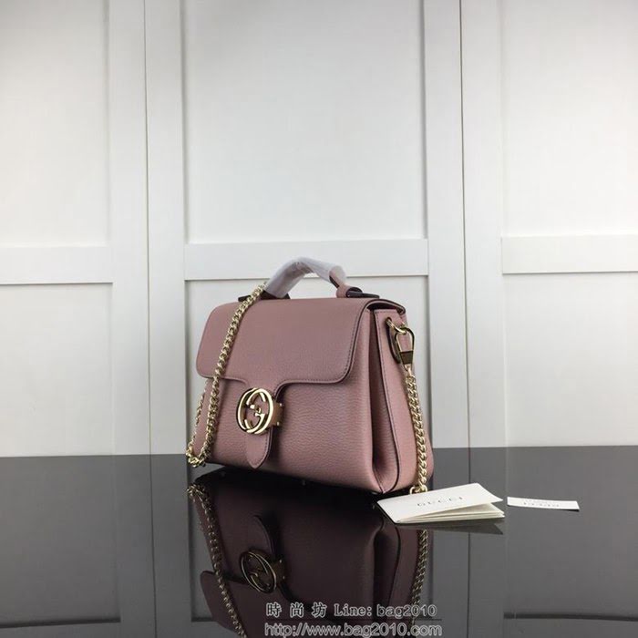 GUCCI古馳 新款 專櫃品質 原單 510302 粉色 鏈條 手提 單肩 斜挎包HY1350